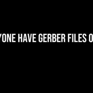 Does Anyone Have Gerber Files of ESP01?