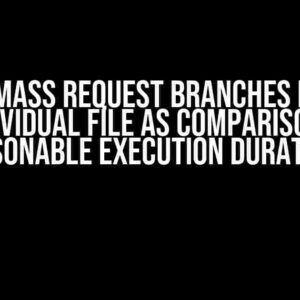 How to Mass Request Branches from Git with Individual File as Comparison with a Reasonable Execution Duration?